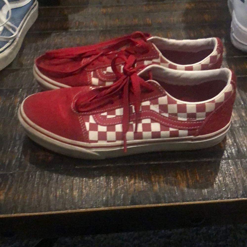Red checkered vans